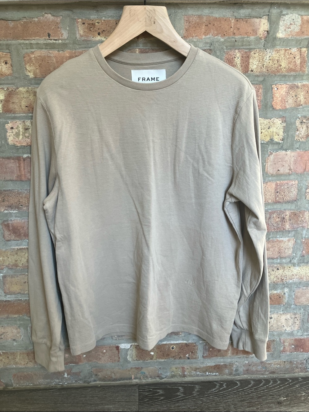 Frame Denim Men’s Duo Fold Crew -Taupe
